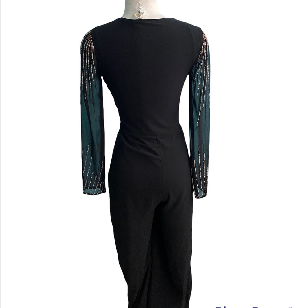 Nasty Gal studio beaded jumpsuit long sleeve sz-4 - Picture 4 of 6